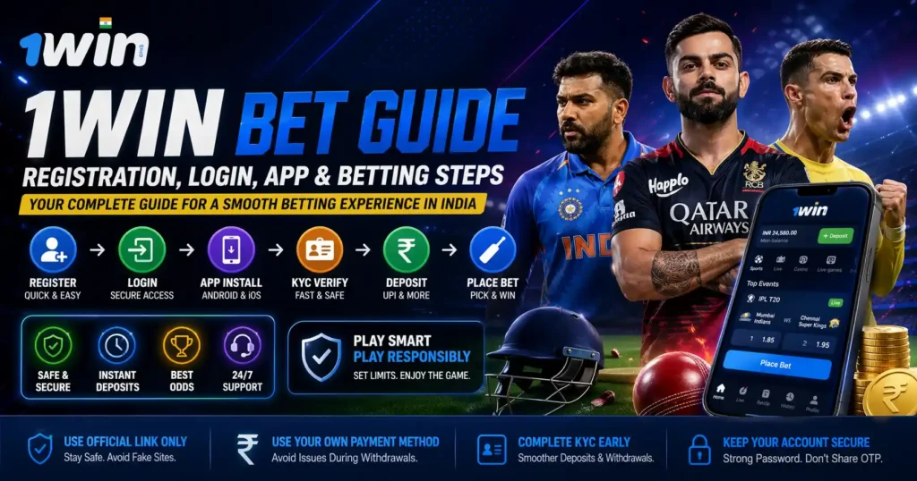 1win Bet Guide: Registration, Login, App and Betting Steps
