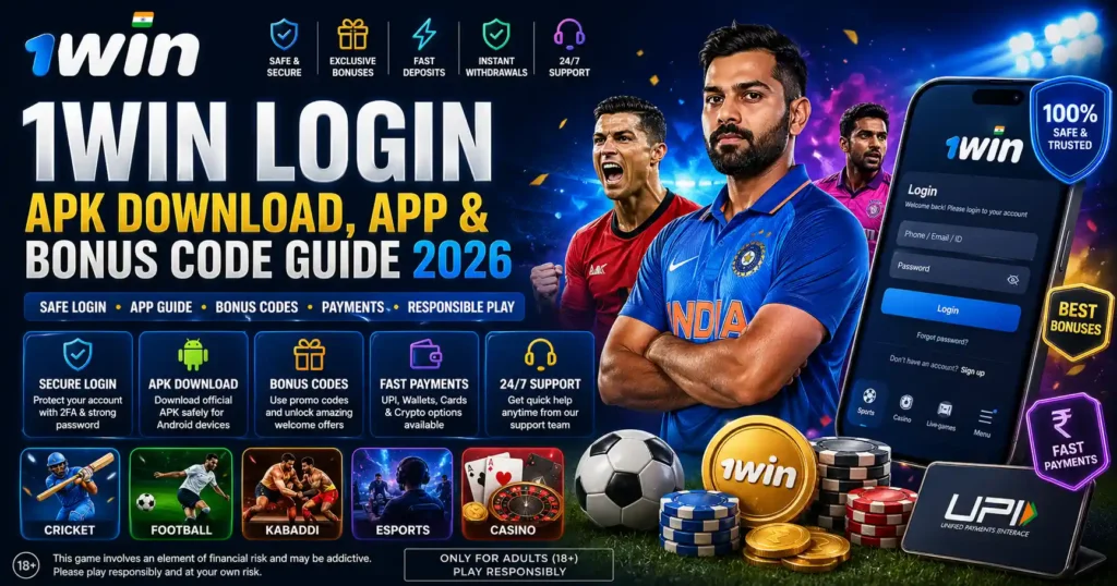 1win Login, APK Download, App & Bonus Code Guide 2026