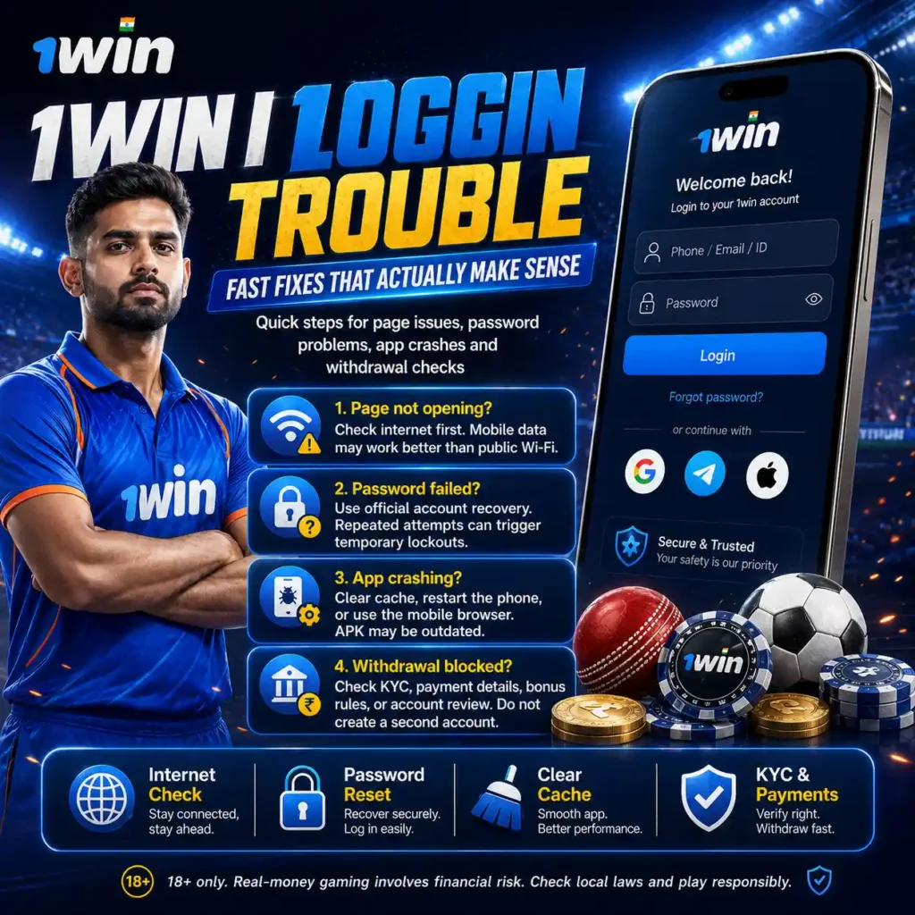 1win Login Trouble Fast Fixes That Actually Make Sense