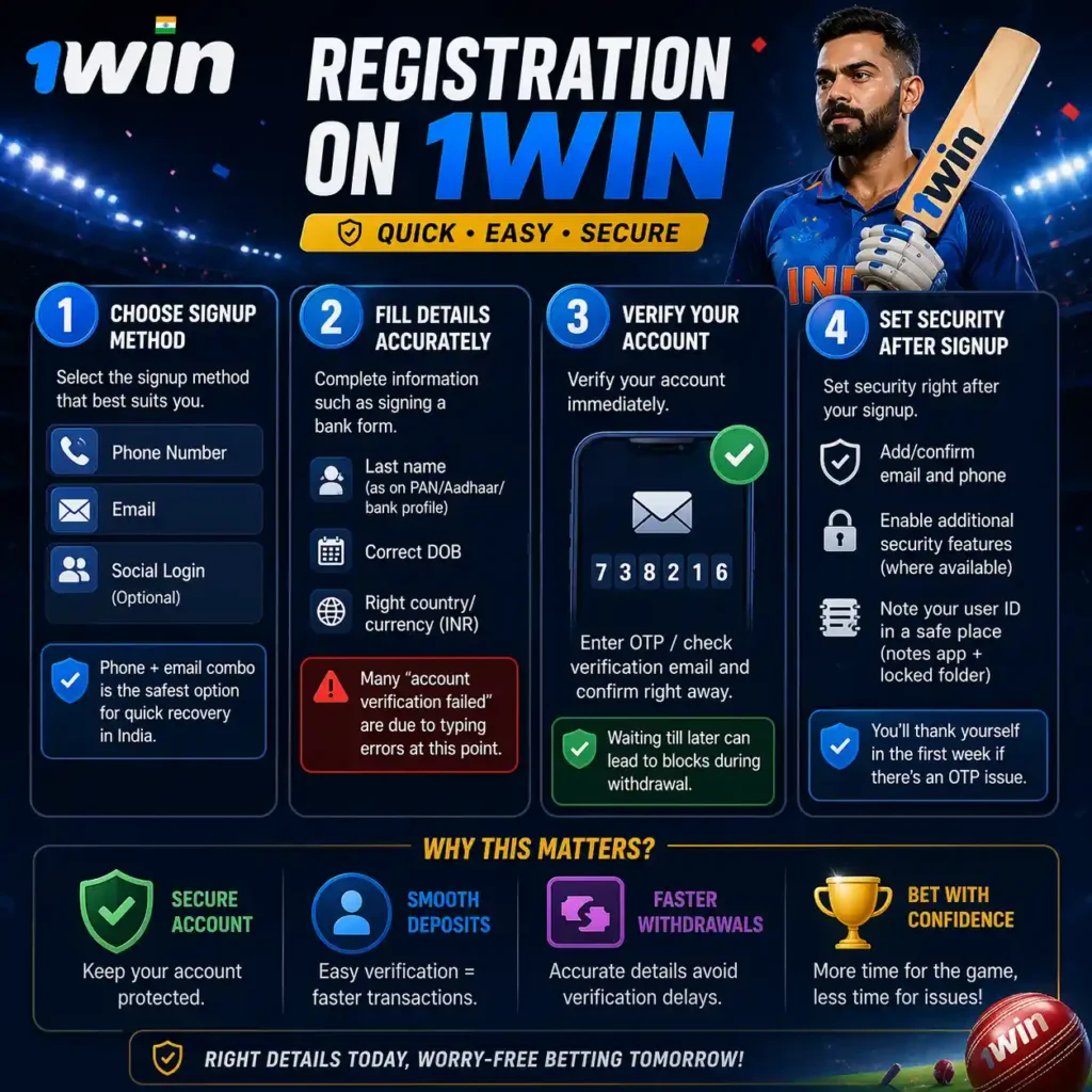 Registration on 1Win