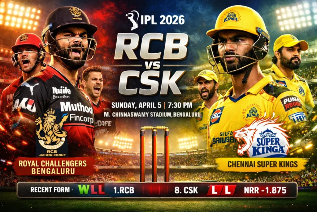 Royal Challengers Bengaluru vs Chennai Super Kings