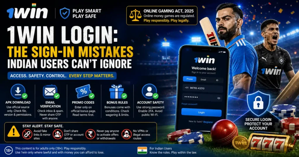 1win Login: The Sign-In Mistakes Indian Users Can’t Ignore